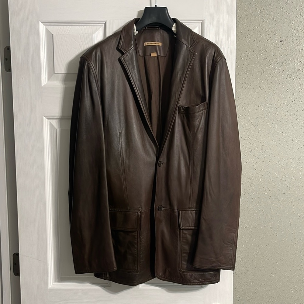 Mens John Varvatos lamb skin jacket size 46.